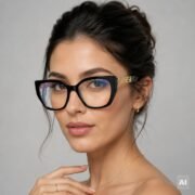 Okulary do komputera z filtrem światła niebieskiego zerówki damskie - PZ-1029K-1 - obrazek 2