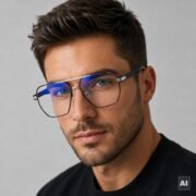 Okulary do komputera z filtrem światła niebieskiego zerówki męskie - PZ-120K-4 - obrazek 2