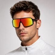 Okulary rowerowe do biegania przeciwsłoneczne polaryzacyjne sportowe - PZ-462-8 - obrazek 2