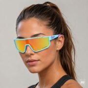 Okulary rowerowe do biegania przeciwsłoneczne polaryzacyjne sportowe - PZ-466-6 - obrazek 2