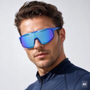 Okulary rowerowe do biegania przeciwsłoneczne polaryzacyjne sportowe - PZ-471-10 - obrazek 2