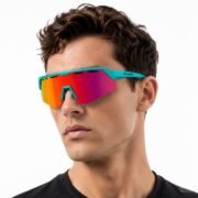 Okulary rowerowe przeciwsłoneczne sportowe z wymiennymi soczewkami - SP246-1-G - obrazek 2