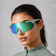 Okulary rowerowe fotochromowe przeciwsłoneczne sportowe zielone - SP323-GB - obrazek 2