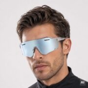 Okulary rowerowe fotochromowe przeciwsłoneczne sportowe niebieskie - SP323-T - obrazek 2