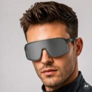 Okulary rowerowe do biegania przeciwsłoneczne polaryzacyjne sportowe srebrne - SP350-BDG - obrazek 2
