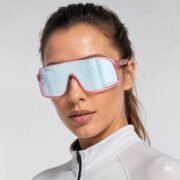 Okulary rowerowe do biegania fotochromowe przeciwsłoneczne sportowe błękitne - SP350-LP - obrazek 2